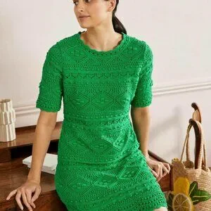 white christmas dresses Olive Deep Sea Crochet Maxi Dress